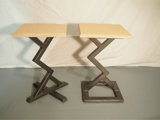 Lot de 2 Tabourets - Tabourets Zigzag Contemporains - Par Loïc Chaylard